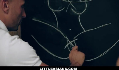 Jasmine Grey is a petite Asian teen who loves huge cocks