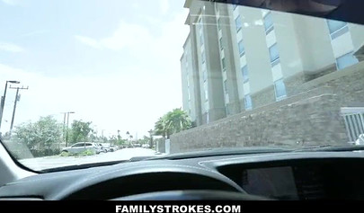 College slut Natalie Brooks likes her younger stepbrother