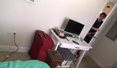 Mom Brianna Beach teaches her stepson how to fuck hot ladies