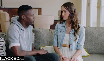 Petite young chick Charity Crawford enjoys interracial sex with Jason Brown