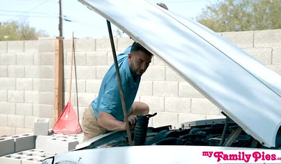 Two skinny teens Chloe Cherry and Hannah Hays pleasure their boyfriends