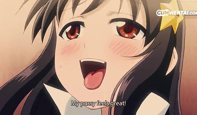 Hentai chick with big tits enjoys big cock