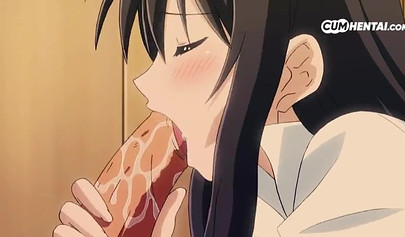 Hentai chick with big tits enjoys big cock