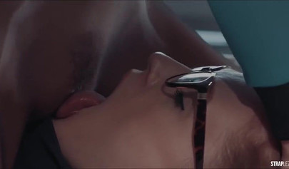 Dirty lesbians Maria Pie and Rossy Bush love pussy licking while wearing stockings