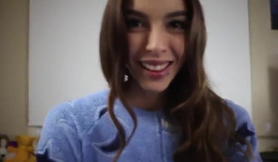 Petite Chloe Night strips and fucks this dude with strapon