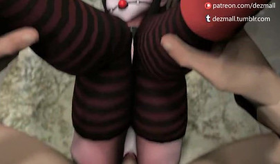 Tied animated bitch gets gangbanged in this hardcore action