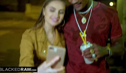 Teen Lena Reif gets balcked by a Jason Luv in this hardcore interracial ramming