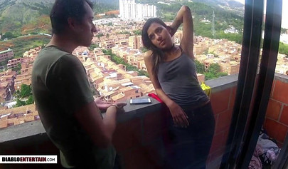 Lovely amateur Latina gets fingered and then banged hard from behind