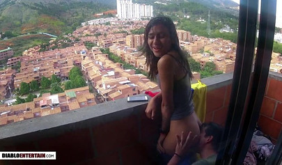 Lovely amateur Latina gets fingered and then banged hard from behind