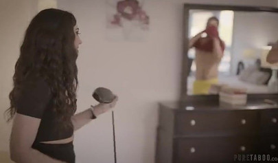 Brunette chick Whitney Wright and her blonde friend Carolina Sweets take Lucas Frost's cock