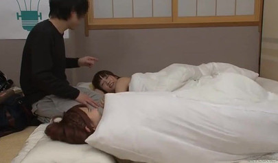 Two Japanese sisters share one lucky dude's schlong