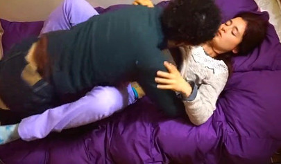 Skinny redhead with small tits gets big cock in her college room