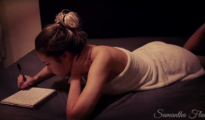 Busty amateur chubby girl gets fucked blindfolded