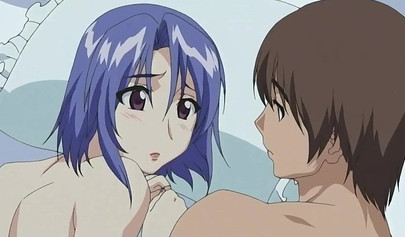 One dude gets two sluts with big tits in this hentai threesome