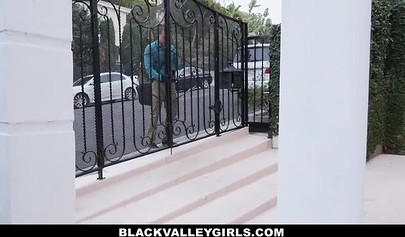 Horny ebony Noemie Bilas seduces and fucks good looking photographer