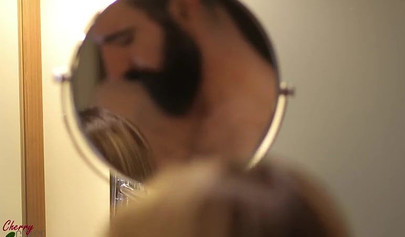 Intensive sex after a hot shower with sexy brunette teen