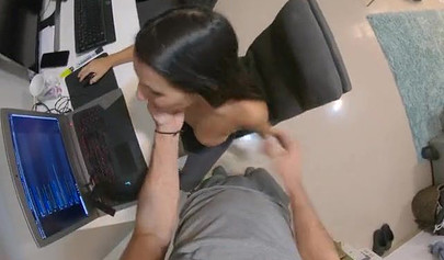 Busty teen gets fucked after giving lovely titfuck