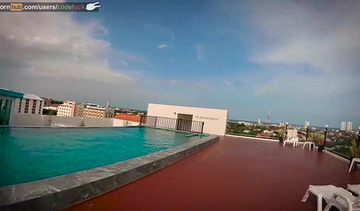 Amateur Russian teen Codefuck masturbates and rubs her pussy in swimming pool