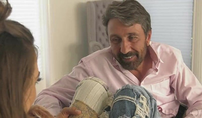 Brunette slut Riley Reid teaches sex her daddy's friend with her asshole