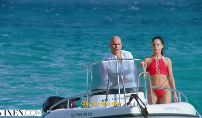 Petite and beatiful Latina Apolonia Lapiedra fucks under the blue sky