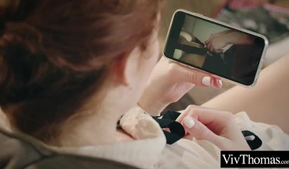 Home alone babe fingers her best friend Sabrisse and she's enjoying more than anything