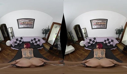 Busty pornstar Anna Bell Peaks works her pussy in this POV sex