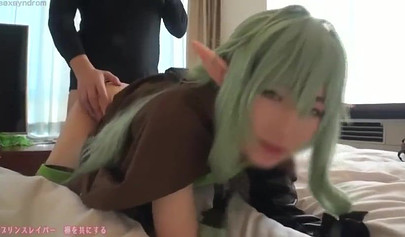 Petite Japanese teen with sexy body loves cosplay sex