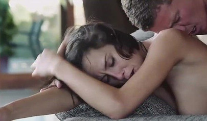 Busty Ana Bell Evans is snuggled against the bend and fucked hard