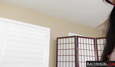 Sexy petite teens riding huge dick with their anuses