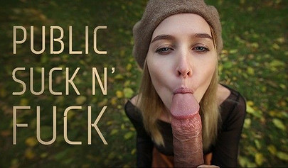 Autumn is perfect time for fucking and sucking outdoors