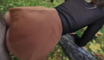 Autumn is perfect time for fucking and sucking outdoors