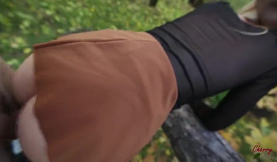 Autumn is perfect time for fucking and sucking outdoors