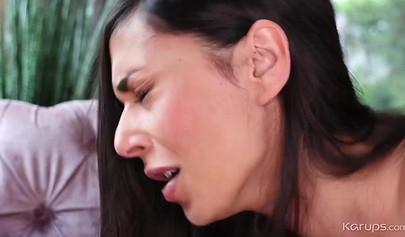 Kinky and petite Ashley Ocean gets hardcore sex on yoga ball