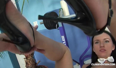 Skinny Sasha Rose gets white cream on her face after hardcore banging