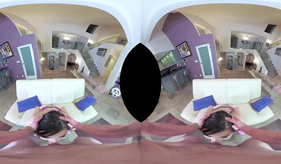 Brunette chick destroyed by a horny dude with big cock