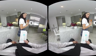 Sexy schoolgirl Sofi Ryan shows her amazing riding skills