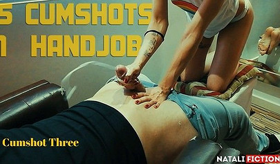 This kinky bitch in rainbow shirt is expert for handjobs