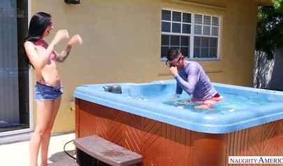 Filthy Marley Brinx enjoys amazing hardcore banging in pool and bedroom