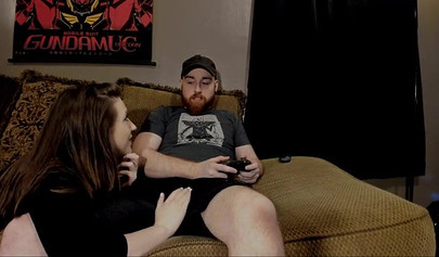 Busty sister rides dong after lovely blowjob