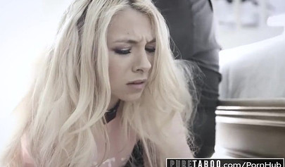 Angry dude punishes and fucks his teenage stepdaughter Kenzie Reeves