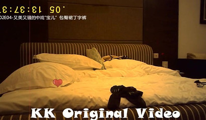 Sexy Asian doll in black stockings her banged on the cam