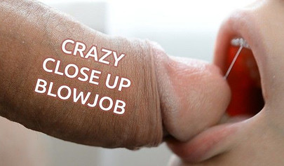 Sensual close up blowjob and cum swallowing