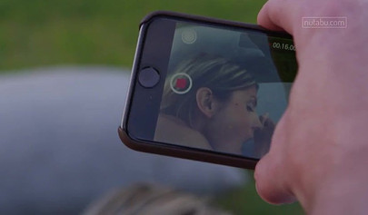 Petite blonde Gina Gerson rides cock outdoors