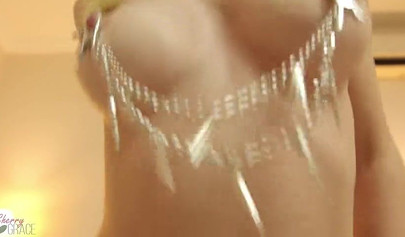 Alluring blonde beauty rides cock with her big ass