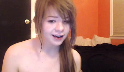 Teenage webcam model teasing with her smooth and sexy body