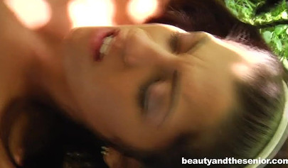 Brunette teen Vivien Bell has a thing for an old guys