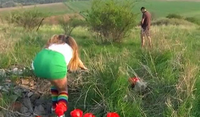 Outdoor anal sex for horny young blonde teen Ava Addams