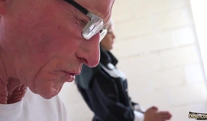 Old dude bangs hot teen nun and enjoys her deepthroat