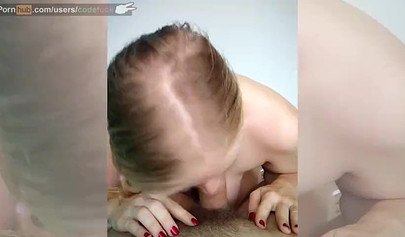 Sweet amateur teen sucks dick POV style