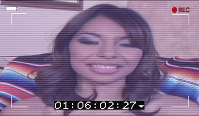 Skinny brunette Latina Estrella Flores playing her favorite game with cock